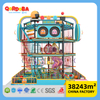 Estructura de guerrero Ninja interior con juego de obstáculos de escalada de red de cuerda para parque de atracciones