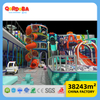 FEC todo en uno: trampolín de juego suave, pared de escalada, tirolesa y juegos interactivos