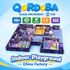 Área de juegos interior punk personalizada con recorridos de cuerdas y aventuras en tirolesa para lugares de entretenimiento comerciales