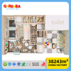 Mini parque infantil interior de menos de 100 metros cuadrados con abundante equipo de juego para niños