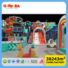 FEC todo en uno: trampolín de juego suave, pared de escalada, tirolesa y juegos interactivos