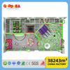 Parque infantil interior Space Style Green con trampolines para parque de atracciones para niños